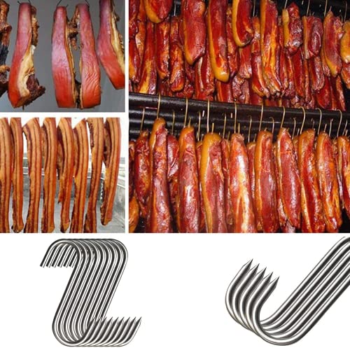 304 Stainless Steel Meat Hooks - 20Pcs Butcher Smoking Hooks