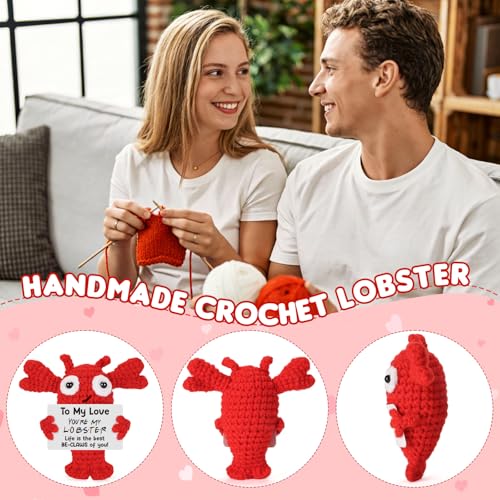 Handmade Crochet Lobster Gift - Classic Funny Love Keepsake for Couples