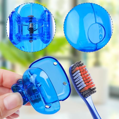 Hxezoc 8 Pack Plastic Toothbrush Covers Portable Travel Protectors