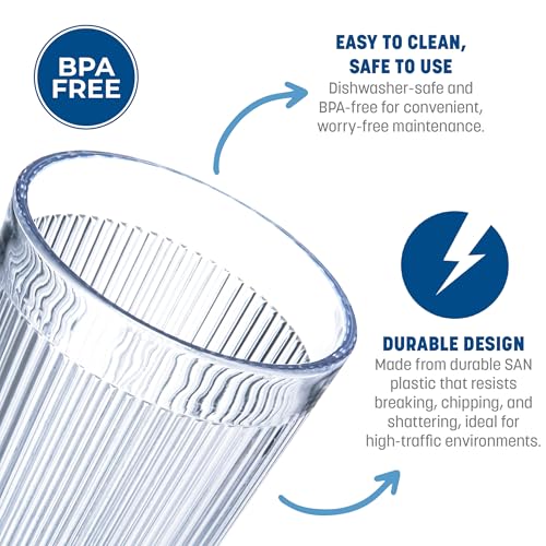 Carlisle Crystalon Stackable Plastic Tumbler - 8.4 oz Clear