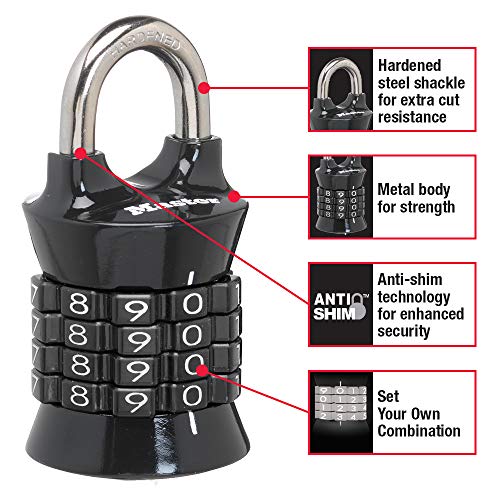 Master Lock 1535D Resettable Combination Padlock for Gym and School Lockers