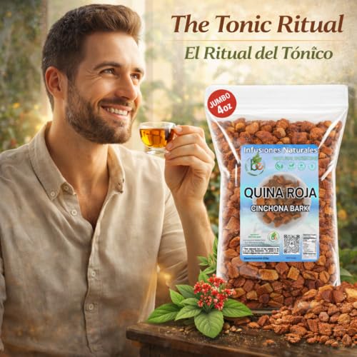 Quina Roja Herbal Tea - 100% Natural Red Cinchona Bark, 4 oz