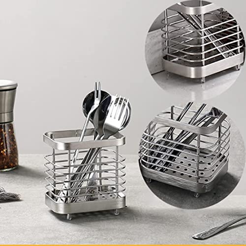 Stainless Steel Utensil Holder - Rust-Proof Kitchen Sink Organizer