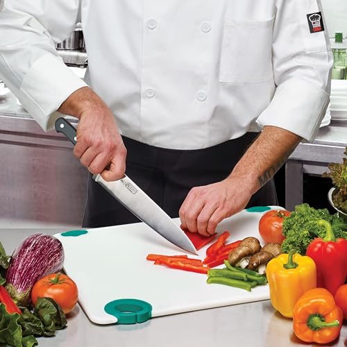 Winco Non-Slip Cutting Board with Hook, 18" x 24" x 1/2", Purple