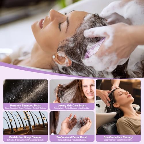 Silicone Hair Scalp Massager and Facial Cleansing Brush Skincare Kit