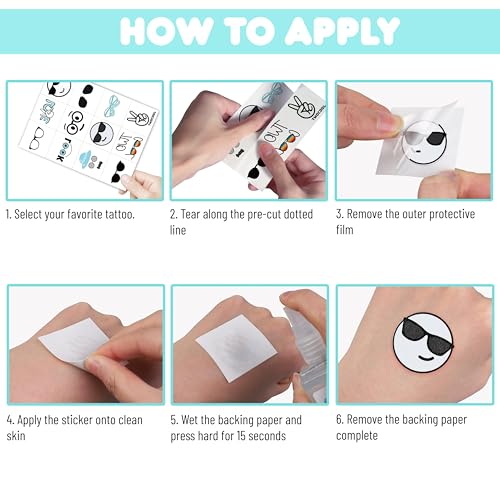 Two Cool Temporary Tattoos for Kids 96PCS Party Favors