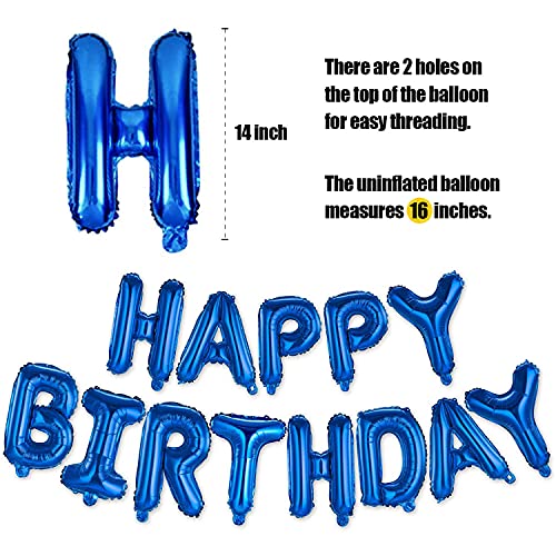 Happy Birthday Balloon Banner Kit | 16 Inch Foil Letters for Parties