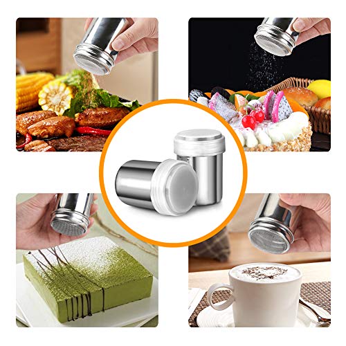 Accmor 6oz Stainless Steel Powdered Sugar & Flour Duster with Fine Mesh Sifter - 1 Pack