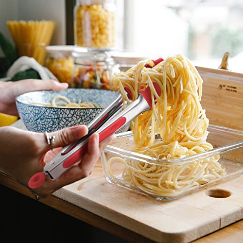 Christmas Silicone Mini Tongs Set - 3 Pattern Variations, 7-Inch Kitchen Utensils