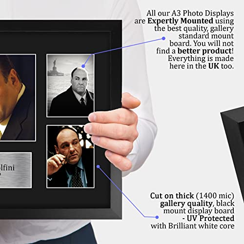 Signed James Gandolfini Sopranos Autograph Photo 16x12 Inch Framed TV Show Fan Gift