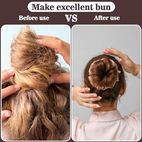 MAQIHAN Hair Donut Bun Maker Kit with Clips - 5 Sizes