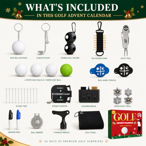Golf Advent Calendar 2026 - 24 Days of Practical Golf Accessories for Men