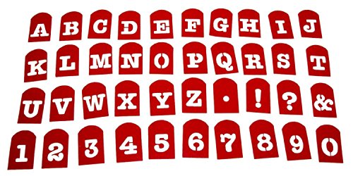 Number and Letter Stencil Set for Baking & Crafts - 40 Pieces