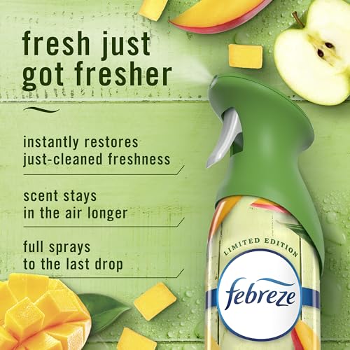 Febreze Air Mist Room Freshener Spray, Mango Splash Scent, 8.1oz (Pack of 3)