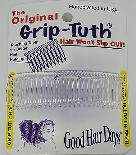 Good Hair Days Grip-Tuth Shorty Comb 3.25 Inch Styling Side Comb for Fine Hair