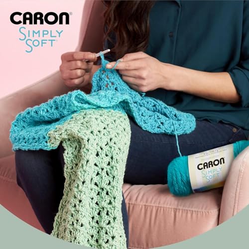 Caron Simply Soft Heathers Yarn, Charcoal Heather, 5 oz - 1 Ball