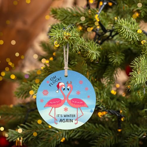 Flamingo Christmas Ornament - Inspirational Gift for Women & Kids