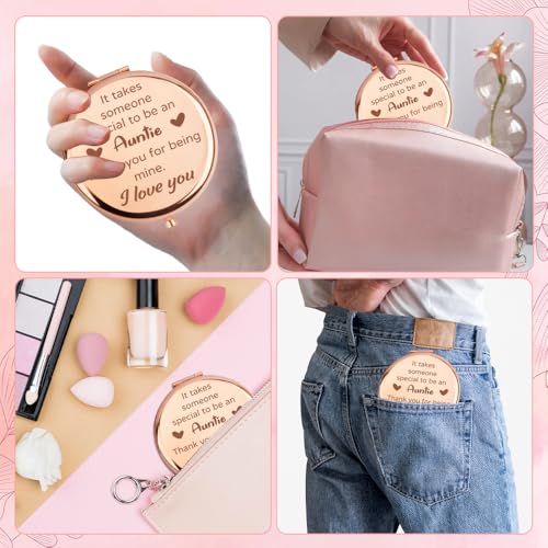 Compact Makeup Mirror Gift for Aunt from Niece and Nephew