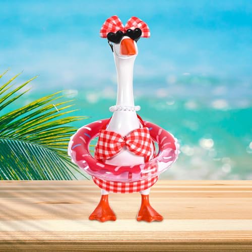 Bolsome Mini Desk Goose Bikini Outfit Set - Red Plaid Decor