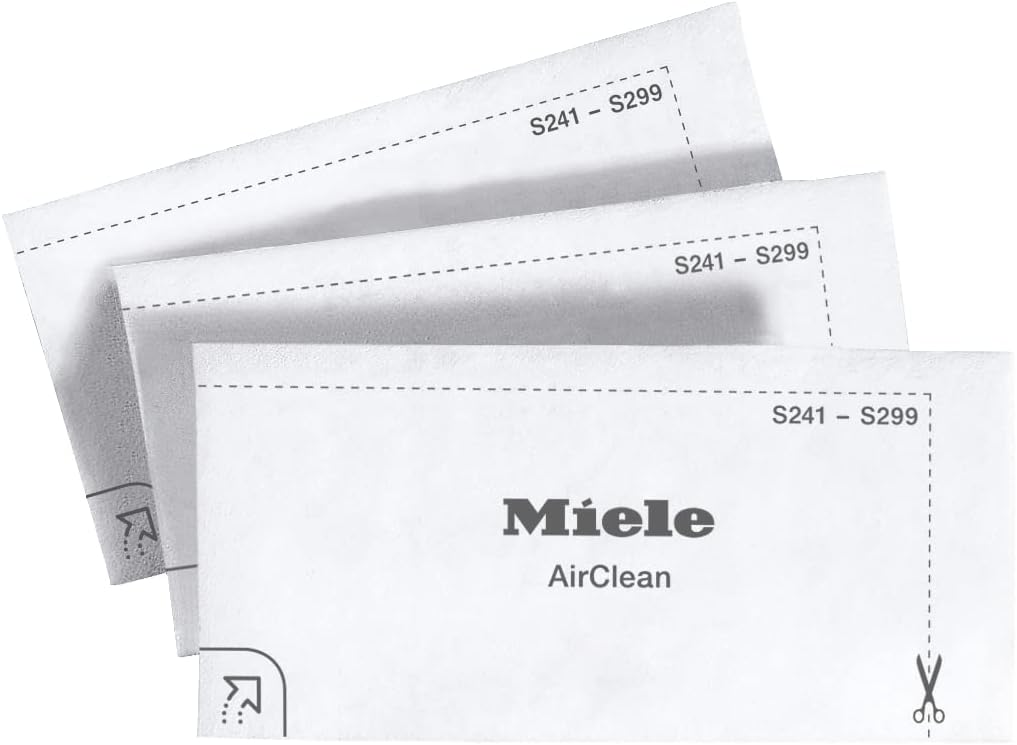Miele AirClean Filters - Safely Trap Dust for Everyday Freshness at Home, Pack of 3 | White