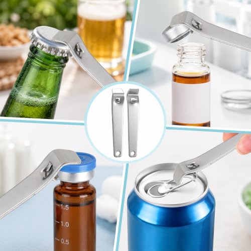 6 Pack Stainless Steel Vial Opener Set for 13mm & 20mm Caps