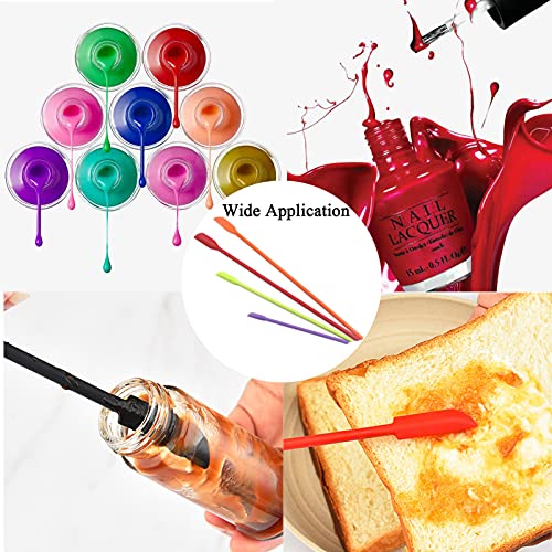 HAGBOU 4 PCS Silicone Makeup Spatula Set - 3 Sizes for Cosmetics & Kitchen
