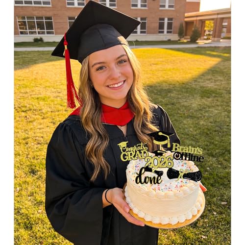 Graduation Cupcake Toppers 2026 - 36 Glitter Designs for Parties