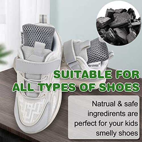 Grey Activated Charcoal Shoe Deodorizer Bags - 6 Pack Odor Eliminator