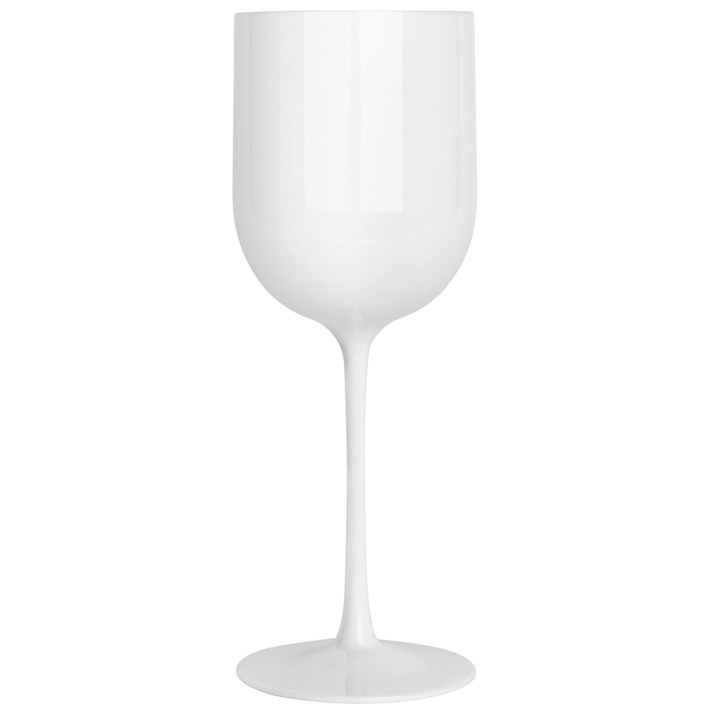 White Plastic Wine Glasses Set of 25 Elegant Wine Goblets Hard Plastic Wine Cups on Stem 12 Ounce