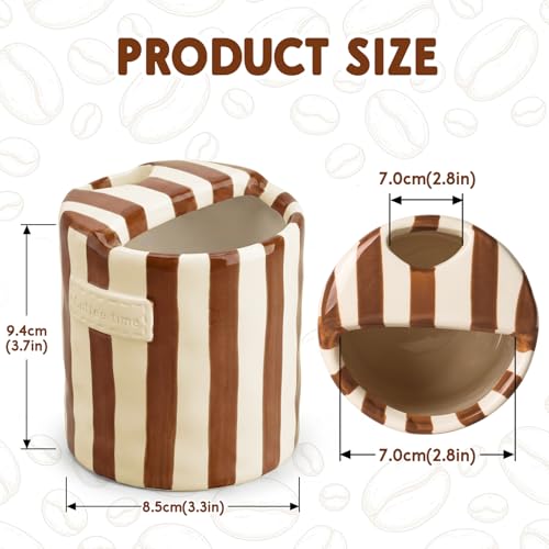 10oz Striped Ceramic Coffee Mug - Microwave & Dishwasher Safe