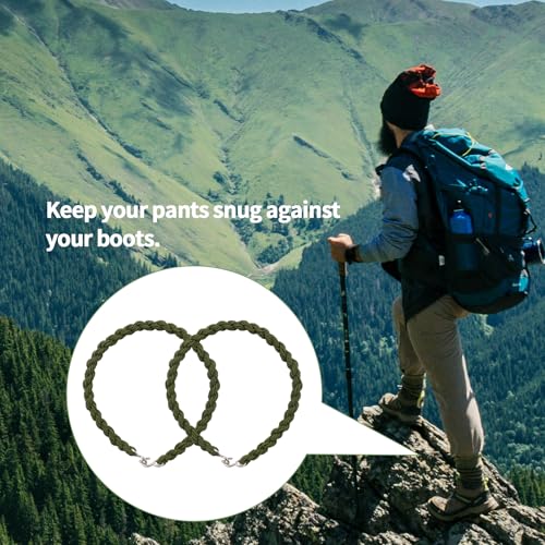 12 PCS Military Boot Blousers Elastic Blousing Straps with Metal Hooks for Army Navy Air Force Boot Straps for Gear