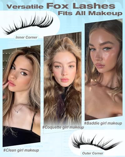 Ruairie Fox Eye Manga Lash Clusters Wispy Individual Eyelash Extensions