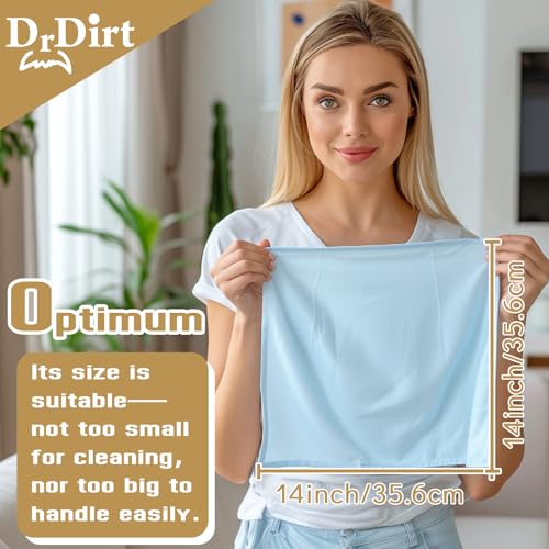 DrDirt Microfiber Glass Cleaning Cloths - 5 Pack, Lint-Free