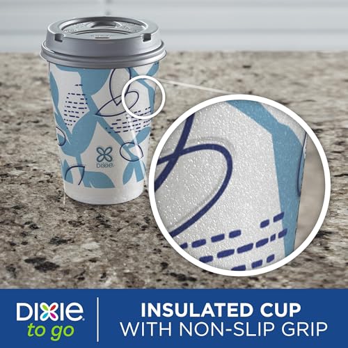 Dixie To Go Disposable Paper Coffee Cups, 12 oz, 156 Count