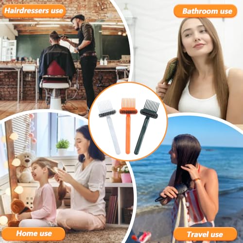 Gjinxi 2-in-1 Hair Brush Cleaning Tool 3-Pack Comb Cleaner