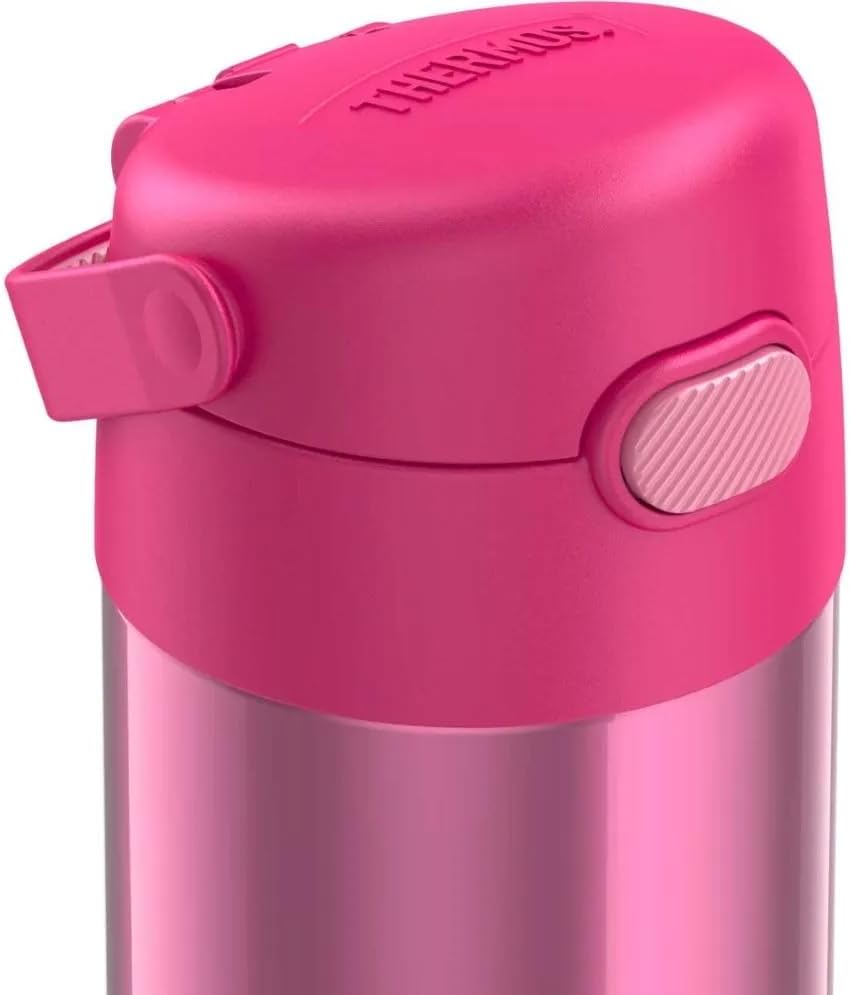 THERMOS FUNTAINER Water Bottle - 12 Ounce Kids Stainless Steel Vacuum Insulated - Pink