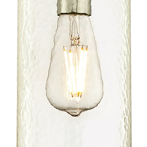 Westinghouse Lighting 6329000 Carmen One-Light Indoor Mini Pendant, Brushed Nickel Finish with Clear Textured Glass