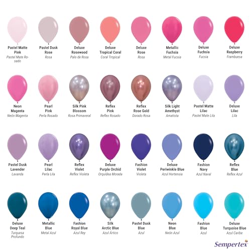 Sempertex 18-Inch Royal Blue Latex Balloons - 6 Pack for Party Decor