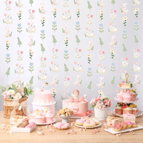 One Silly Goose Birthday Decorations Set - 6 Pink Paper Garlands