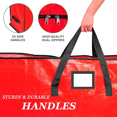 9 ft Red Christmas Tree Storage Bag - Waterproof & Durable