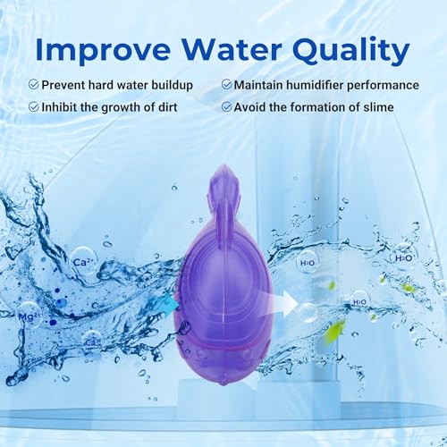 Purple Humidifier Cleaning Fish - 6 Pack for Humidifiers & Tanks