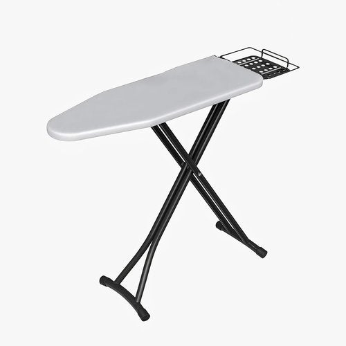 Deluxe Ironing Board - Heat-Resistant Cover & Thick Felt Pad | Foldable Design with Heavy-Duty Steel Legs - Silver/Grey