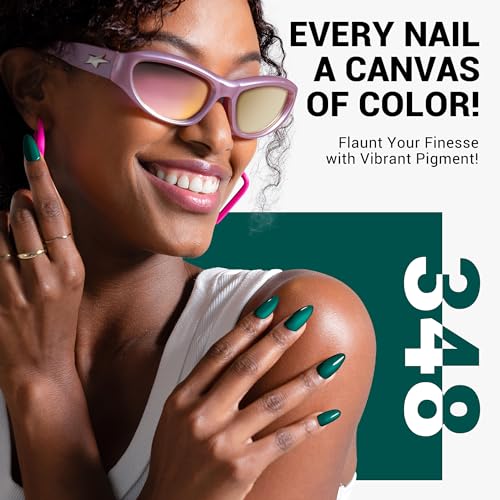 MelodySusie Thick Green Gel Nail Polish 0.5 fl oz Moss Soak Off UV LED