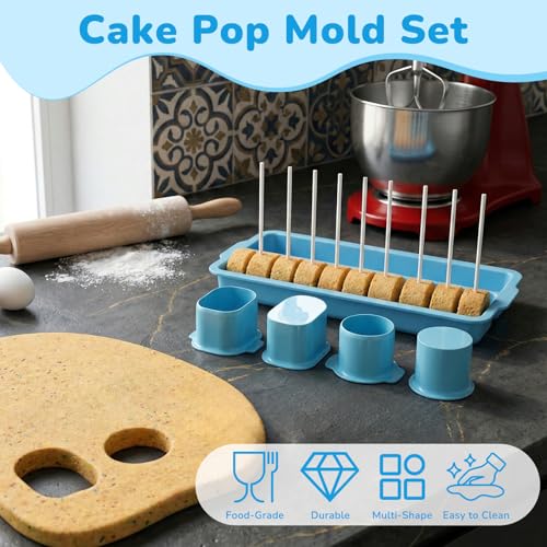 Complete Cake Pop Mold Set with Tray - Easy to Clean & Organize