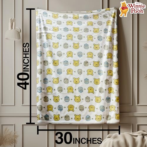 Winnie the Pooh Baby Blanket - Fleece Throw for Infants, 30x40 inches