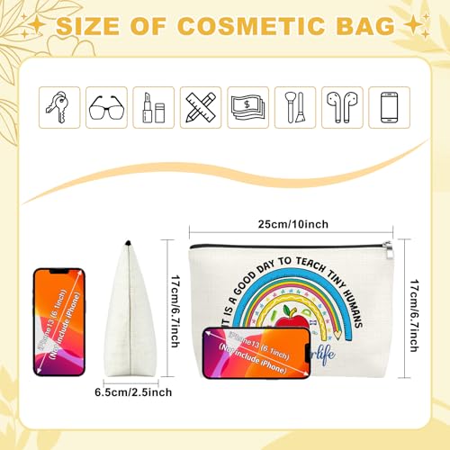 Dance Teacher Makeup Bag Cotton Linen Cosmetic Travel Pouch