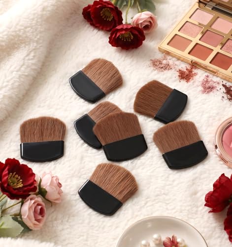 FRCTLNKG 10 Pcs Small Blush Brush Set - Soft Travel Makeup Brushes
