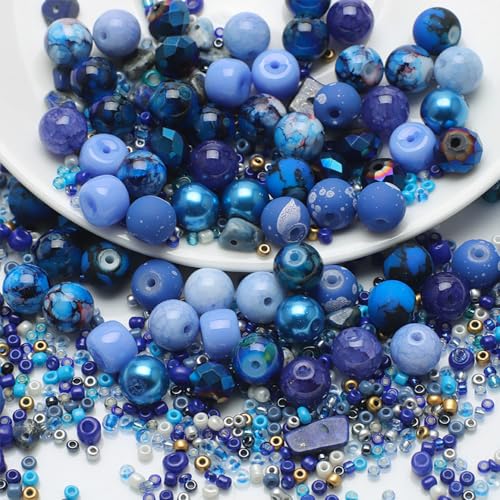 UHOMENY Mixed Color Glass Crystal Beads for Jewelry Making Crafts