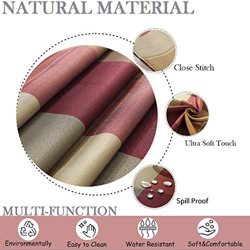Rectangular Tablecloth 52 x 70 Inch - Red Checkered Fabric, Heavy Duty