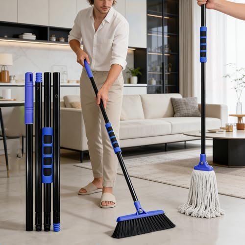 57 Inch Heavy Duty Mop & Broom Handle with EVA Foam Grip